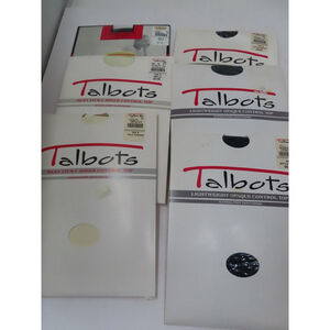 VTG TALBOTS Lot 6 Pantyhose Silky Sheer Opaque Control Top Multicolor All Size B